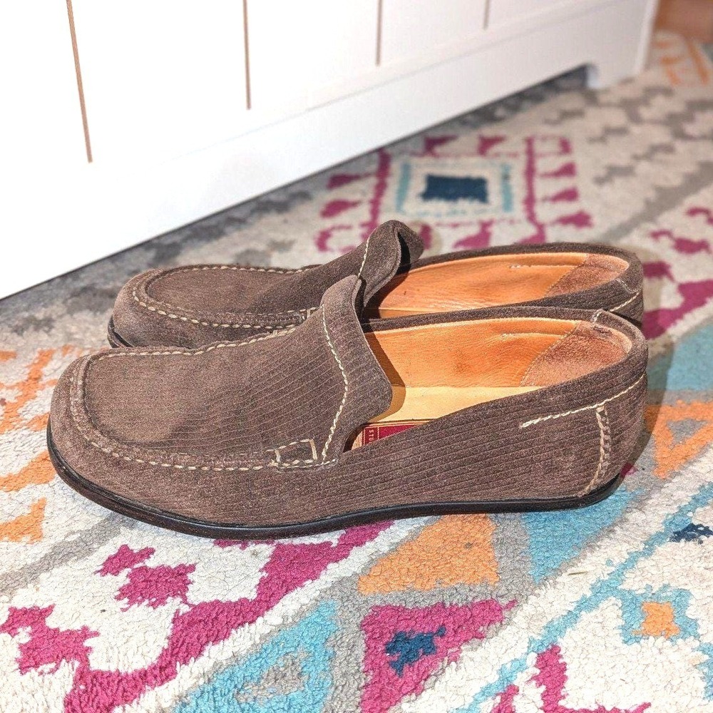 Quiet Luxury Brown Suede Driving Loafers‎ Moccasins Cole Haan Women's 6.5B